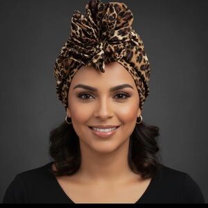 Leopard Print Turban Headwrap